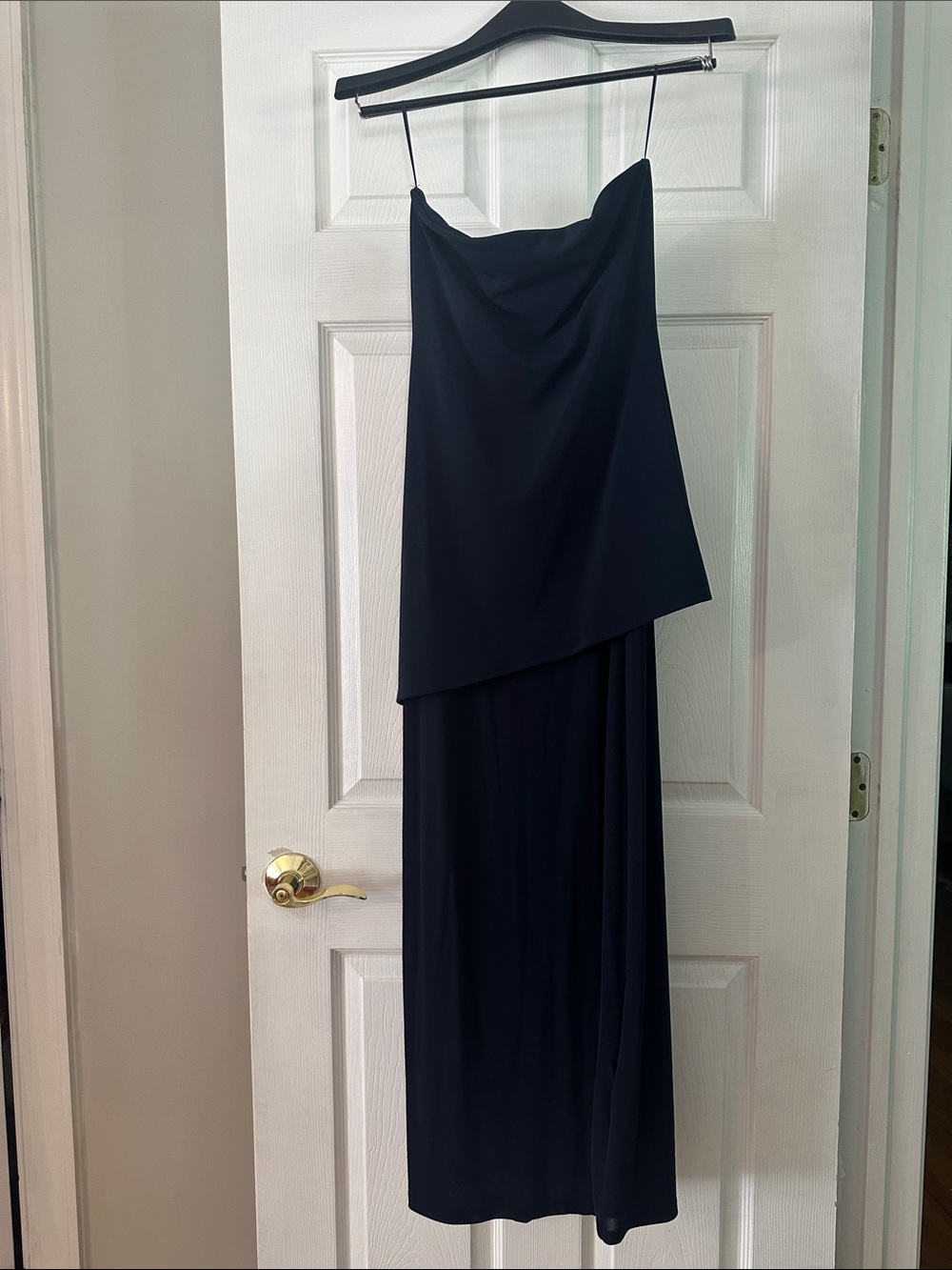Navy blue strapless Zara dress size Small